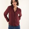 CAMICIA CON BOTTONI IN TESSUTO FLUIDO - India, M