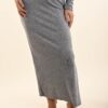 GONNA LUNGA IN MAGLIA - Grigio, TU