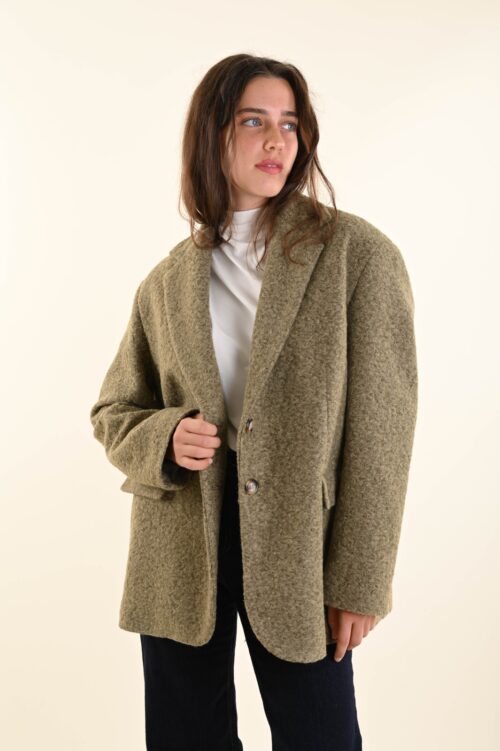 BLAZER OVERSIZE IN LANA COTTA