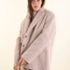 BLAZER OVERSIZE IN LANA COTTA - Beige, TU