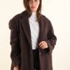 BLAZER OVERSIZE IN LANA COTTA - Moro, TU