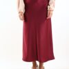 GONNA MIDI SATIN - Bordeaux, TU