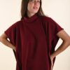 PONCHO IN MAGLIA A COLLO ALTO - Bordeaux, TU