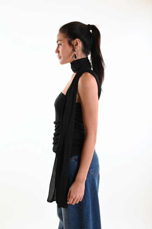 Alternative view of TOP A FASCIA CON COLLO A SCIALLE