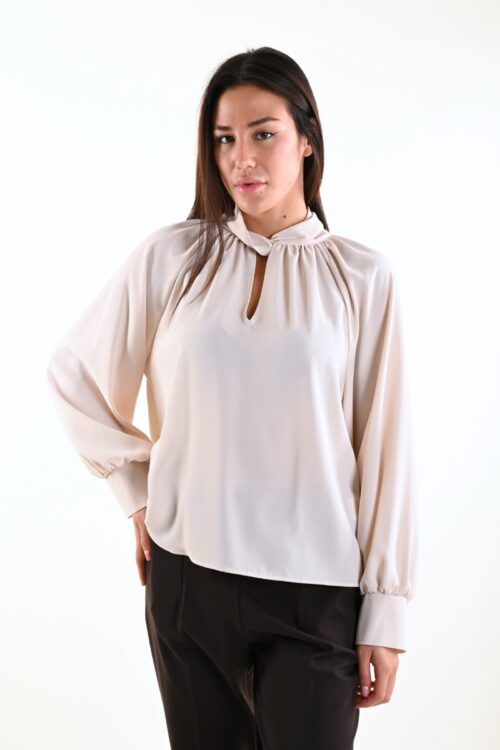 BLUSA ELEGANTE CON DETTAGLIO ANNODATO