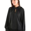 BLUSA ELEGANTE CON DETTAGLIO ANNODATO - Nero, L