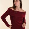 MAGLIA CON SCOLLO ALLA BARDOT - Bordeaux, TU