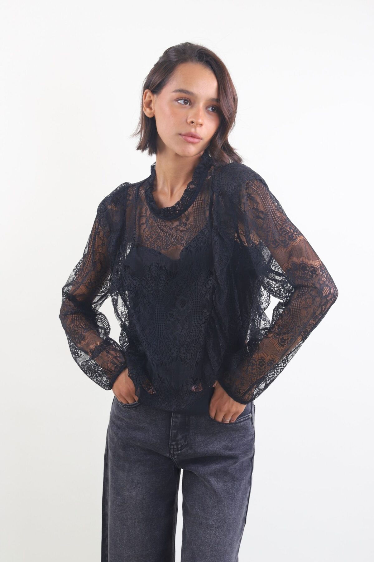 BLUSA DONNA IN PIZZO