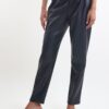 PANTALONI ADERENTI IN ECOPELLE - Nero, L