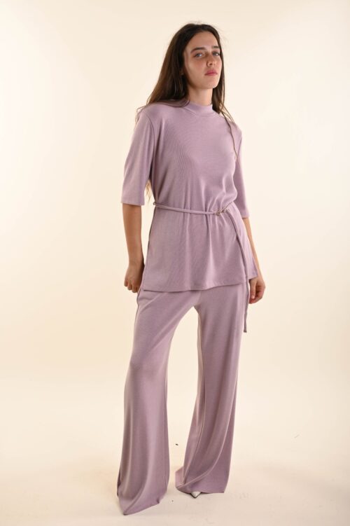 PANTALONI IN MAGLIA CON TASCHE E PASSANTI