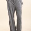PANTALONI IN MAGLIA CON TASCHE E PASSANTI - Grigio, TU