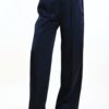 PANTALONI A PALAZZO SATIN - Blu, S