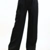PANTALONI A PALAZZO SATIN - Nero, S