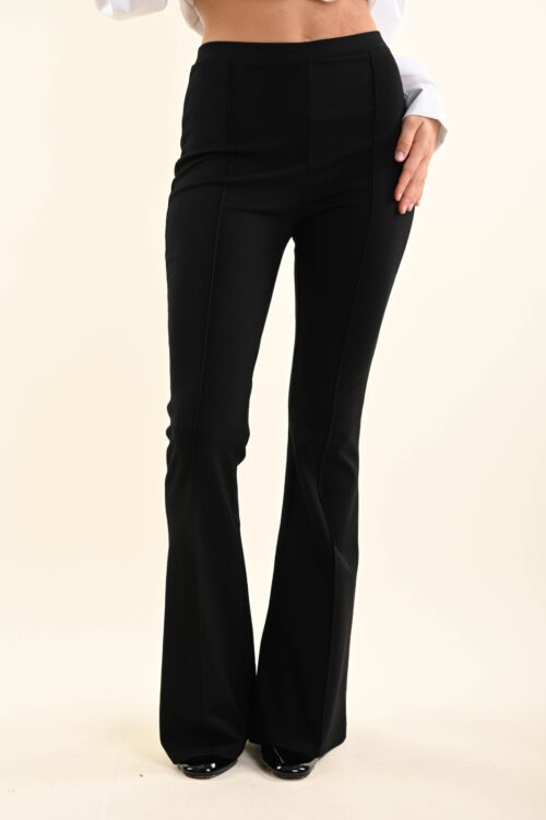 PANTALONI PUNTO MILANO ADERENTI CON CUCITURA A VISTA