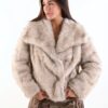 GIACCA IN ECOPELLICCIA - Beige, TU