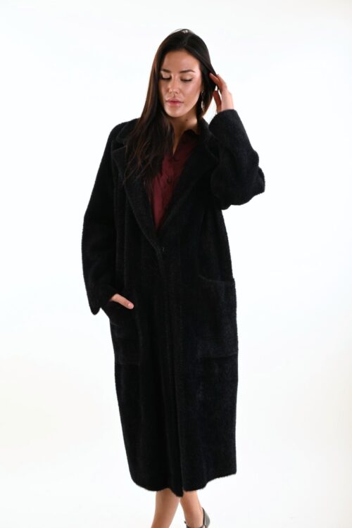 Alternative view of CAPPOTTO EFFETTO PELLICCIA CON TASCHE FRONTALI