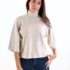 MAGLIONCINO COL STRASS E COLLO ALTO - Gesso, TU