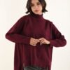 MAGLIONE A COLLO ALTO DAL TAGLIO ASIMMETRICO - Bordeaux, TU