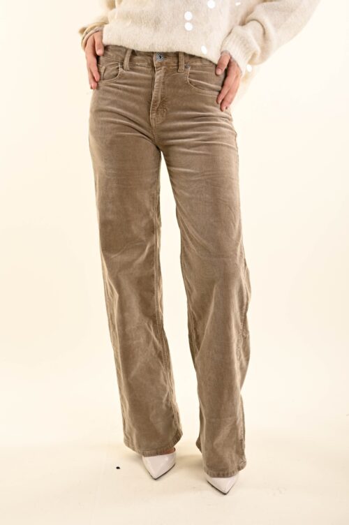 Alternative view of PANTALONI IN VELLUTO A COSTE