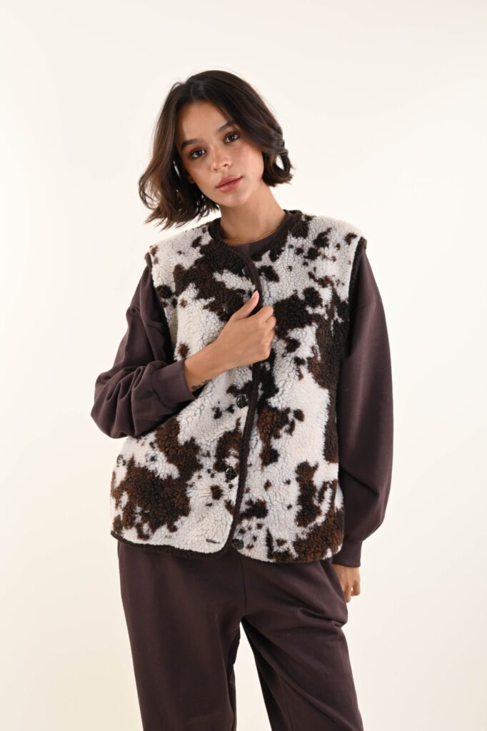 GILET TEDDY FANTASIA MUCCATA 