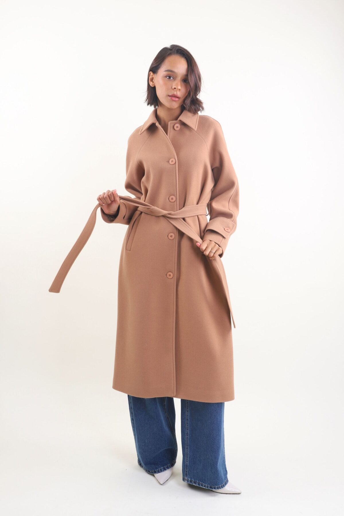 Street One KARO MIT KAPUZE - Cappotto classico - braun/marrone