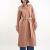 CAPPOTTO CON COLLETTO E CINTURA IN MISTO LANA - Cammello, M