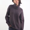 MAGLIONE CON COLLO ALTO A COSTE CON MICRO PAILLETTES - Moro, TU