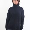 MAGLIONE CON COLLO ALTO A COSTE CON MICRO PAILLETTES - Nero, TU