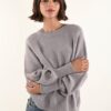 MAGLIA MANICHE LUNGHE A PALLONCINO CON PAILLETTES - Tortora, TU