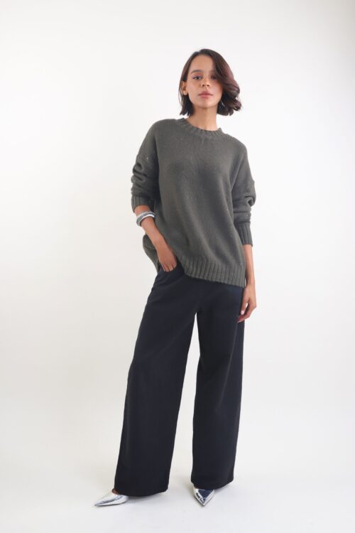 Alternative view of MAGLIONE GIROCOLLO CON MICRO PAILLETTES