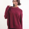 MAGLIONE GIROCOLLO CON MICRO PAILLETTES - Bordeaux, TU