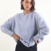 MAGLIONE GIROCOLLO CON MICRO PAILLETTES - Grigio, TU