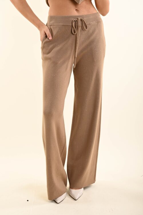 Alternative view of PANTALONI IN MAGLIA CON COULISSE E MICROPAILLETTER