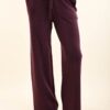 PANTALONI IN MAGLIA CON COULISSE E MICROPAILLETTER - Bordeaux, TU