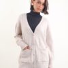 CARDIGAN CON MICRO PAILLETTES - Beige, TU