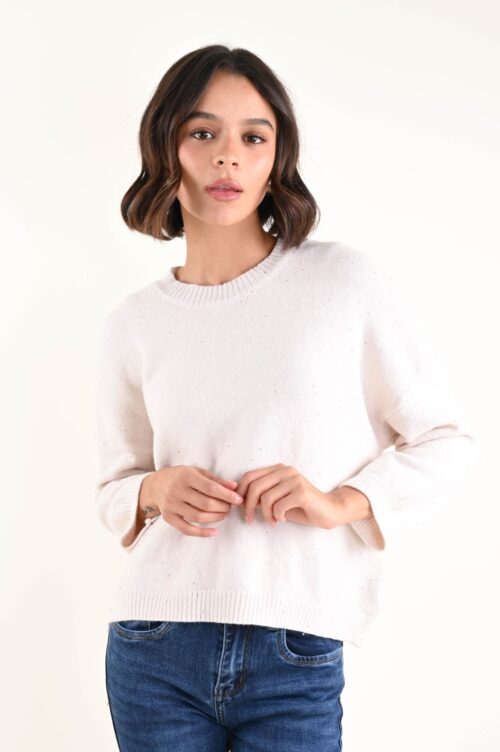 MAGLIA GIROCOLLO CON MICROPAILLETTES