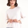 MAGLIA GIROCOLLO CON MICROPAILLETTES - Beige, TU