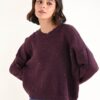 MAGLIA GIROCOLLO CON MICROPAILLETTES - Uva, TU