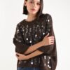 MAGLIONCINO MANICHE A ¾ CON MAXI PAILLETTES - Moro, TU