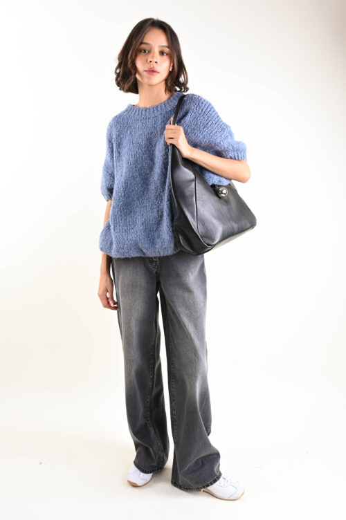 Alternative view of MAGLIA MORBIDA CON MANICHE A 3/4 A PALLONCINO