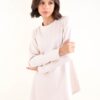 MAGLIA A MANICHE LUNGHE ADERENTE DAL TAGLIO ASIMMETRICO - Crema, M