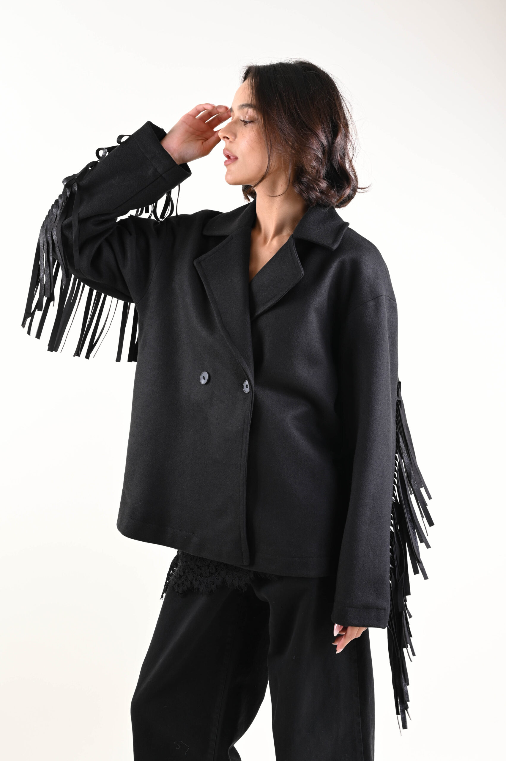 GIACCA CON FRANGE SUL RETRO - immagine 3