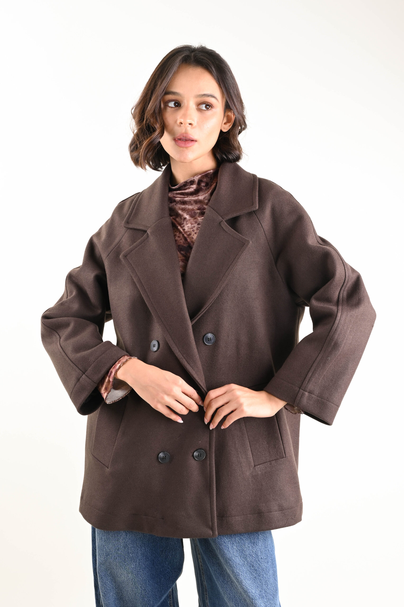 AM898-90_MORO CAPPOTTO DOPPIOPETTO IN MISTO LANA - Moro, TU