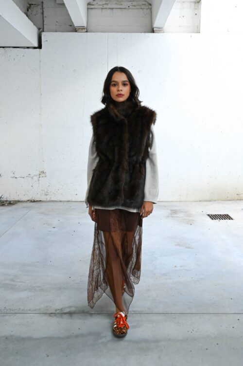 GILET IN ECOPELLICCIA