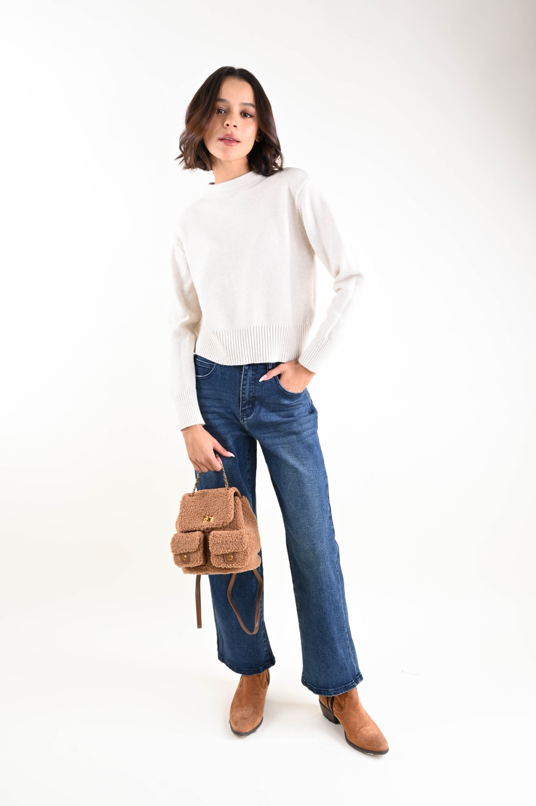 ZAINO TEDDY CON DETTAGLI IN SIMILPELLE – Bild 10