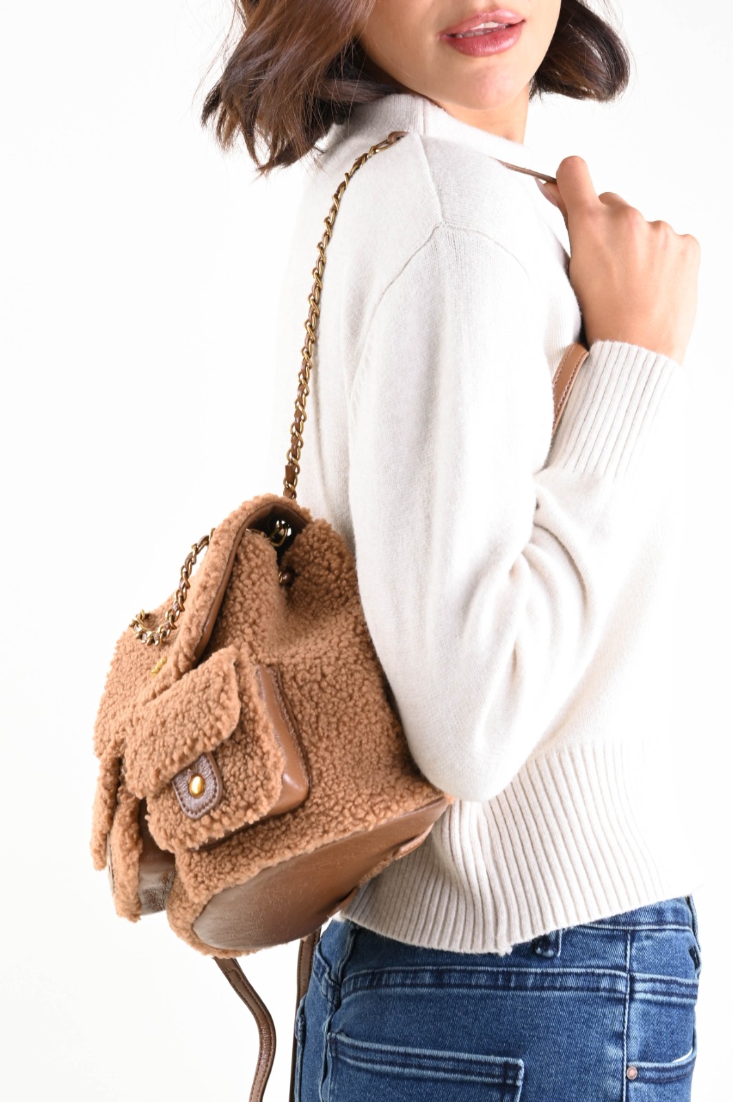 ZAINO TEDDY CON DETTAGLI IN SIMILPELLE – Bild 9