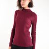 MAGLIA CON COLLO ALTO E TRASPARENZE - Bordeaux, TU