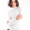 MAGLIA CON COLLO ALTO E TRASPARENZE - Gesso, TU