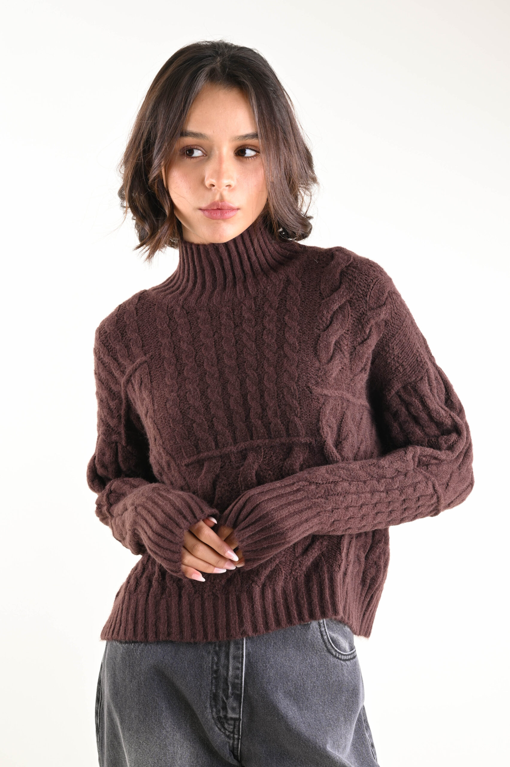 DSC_3331 MAGLIA CON LAVORAZIONE A TRECCE - Moro, TU