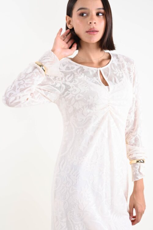 Alternative view of ABITO IN PIZZO CON ARRICCIATURA FRONTALE